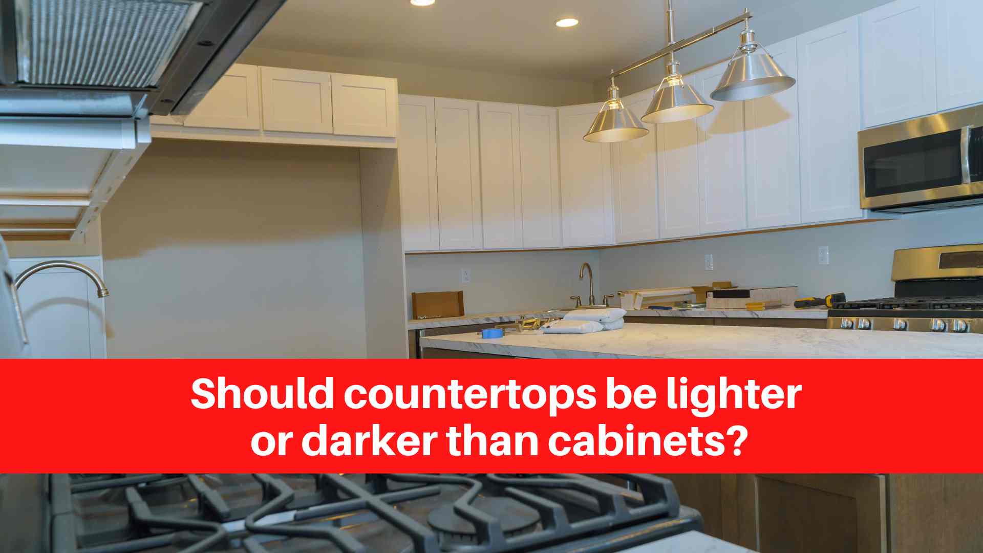Should countertops be lighter or darker than cabinets